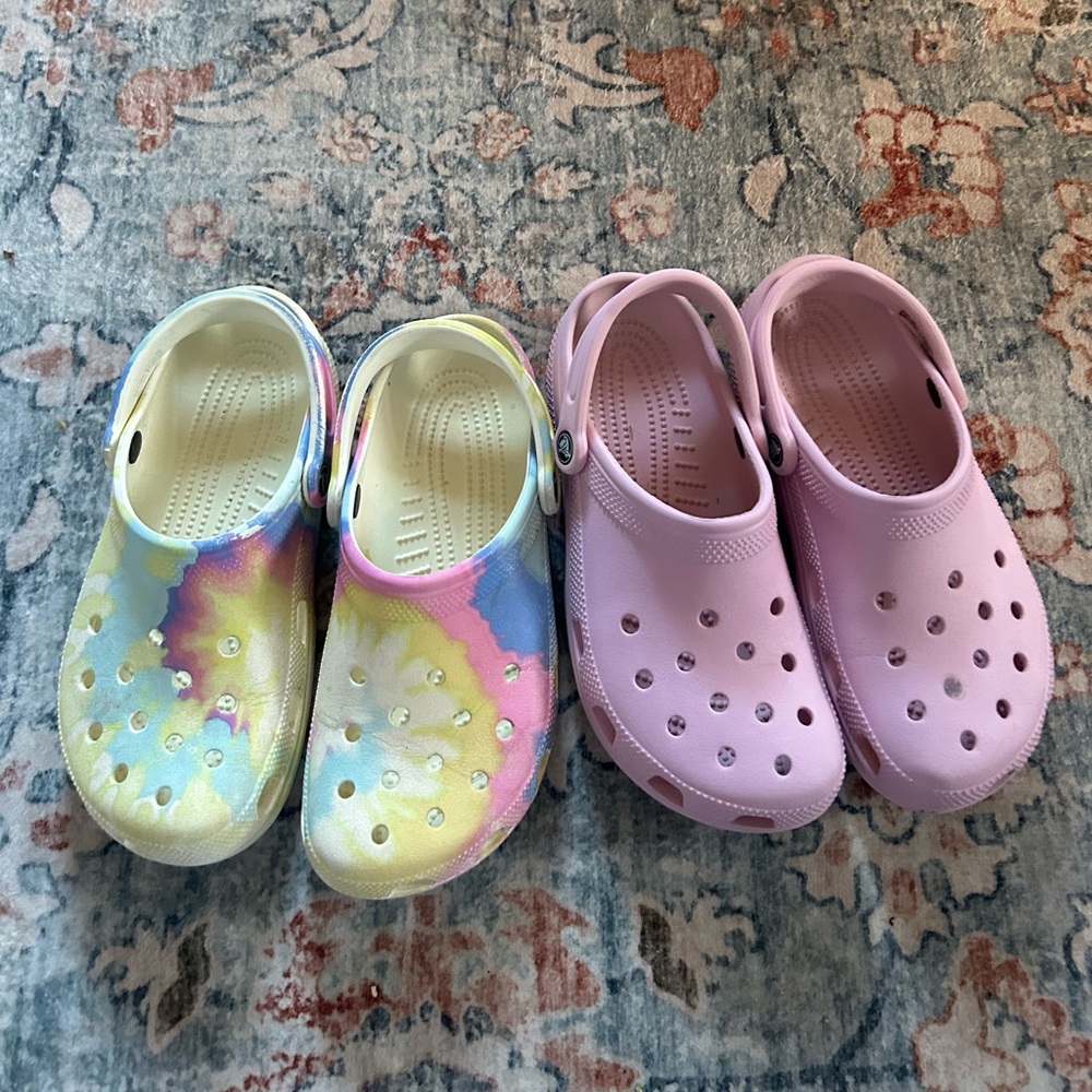 CROCS. 2 pair. Size 9.